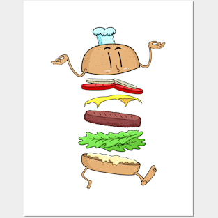 Levitating Burger Posters and Art